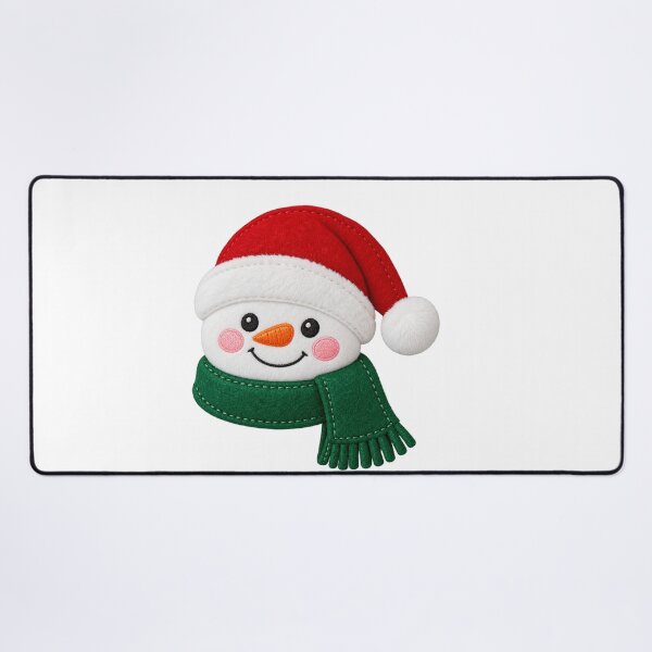 Item preview, Cute Christmas Snowman Embroidery Design, Santa Hat Winter Patch designed and sold by LandFinStudio.