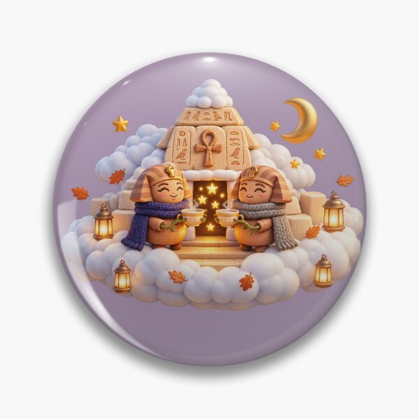Item preview, Chibi Pharaohs Cloud Temple Tea Party – Cute Ancient Egyptian Fantasy Art designed and sold by NEFERSIGN.