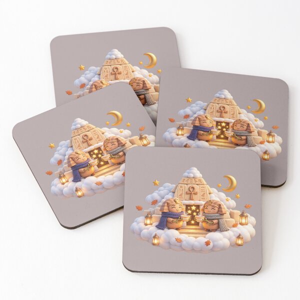 Item preview, Chibi Pharaohs Cloud Temple Tea Party – Cute Ancient Egyptian Fantasy Art designed and sold by NEFERSIGN.