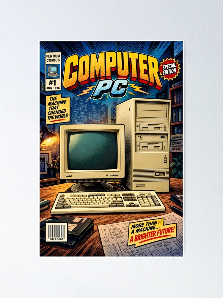 Thumbnail 1 of 3, Poster, Computer Comic designed and sold by Durro.