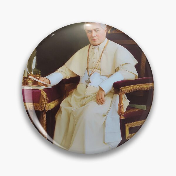 Item preview, Saint Pope Pius X – Traditional Catholic Papal Portrait, Sacred Religious Art designed and sold by Crux Fidelis.