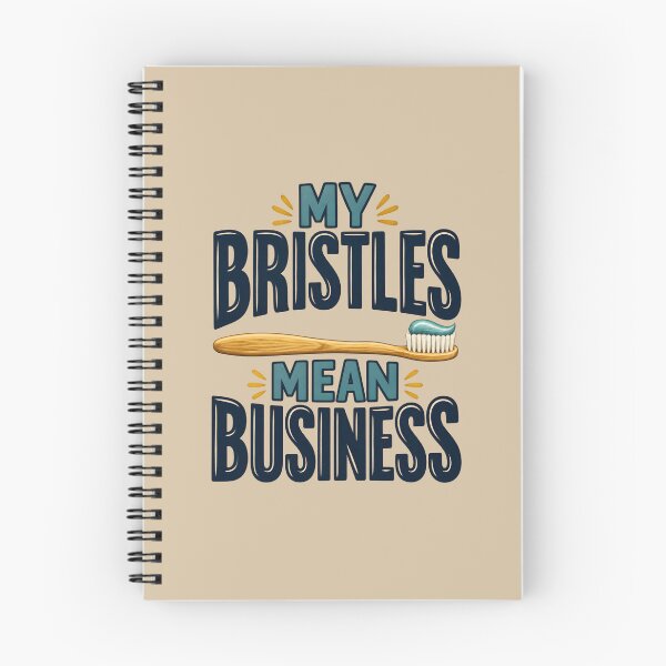 Item preview, My Bristles Mean Business — Funny Bamboo Toothbrush Design designed and sold by VioVibe.