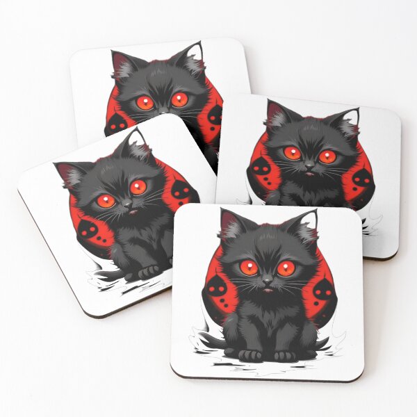 Item preview, Black Cat with Red Moon designed and sold by For-Cat Studio.