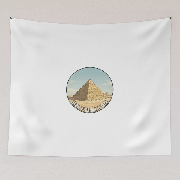 Item preview, Pyramids of Giza Travel Badge – Egypt Vintage Souvenir designed and sold by DesignMaxa.