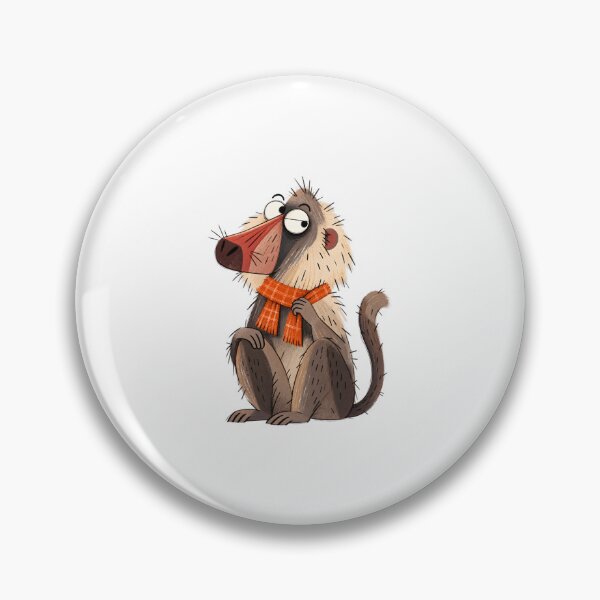 Item preview, Baboon Wrapped in a Short Winter Scarf designed and sold by The-Art-of-D.