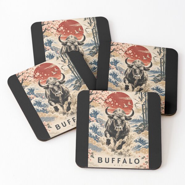 Item preview, Buffalo Japanese Retro Art designed and sold by Durro.