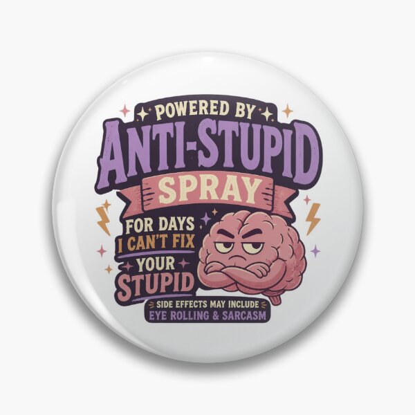 Item preview, Powered By Anti-Stupid Spray designed and sold by LavenderLibraryPress.
