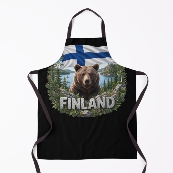 Item preview, Finland Heritage – Bear & Lake Emblem designed and sold by FlagX.