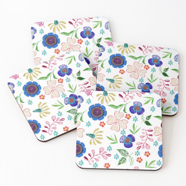 Item preview, Embroidery flowers pattern designed and sold by sonaadalian.
