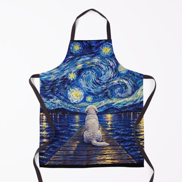 Item preview, Funny Kuvasz Starry Night Painting Bridge Star Mom Dad Kids designed and sold by FurryHavenPH.