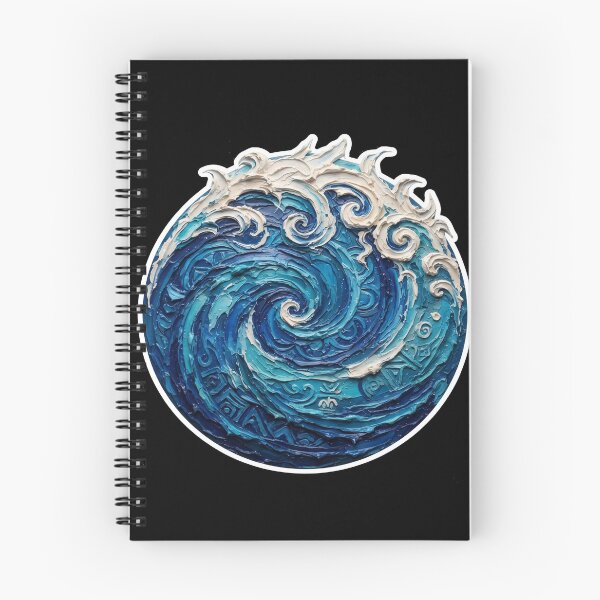 Item preview, Polynesian Ocean Wave Swirl Tribal Impasto Art designed and sold by LayercraftArt.