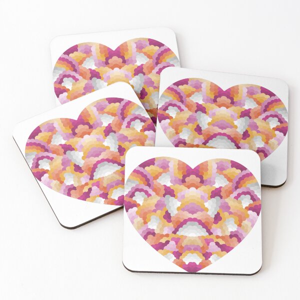 Item preview, Subtle Lesbian Pride Heart - Version 2 designed and sold by JayMakesTiktok.