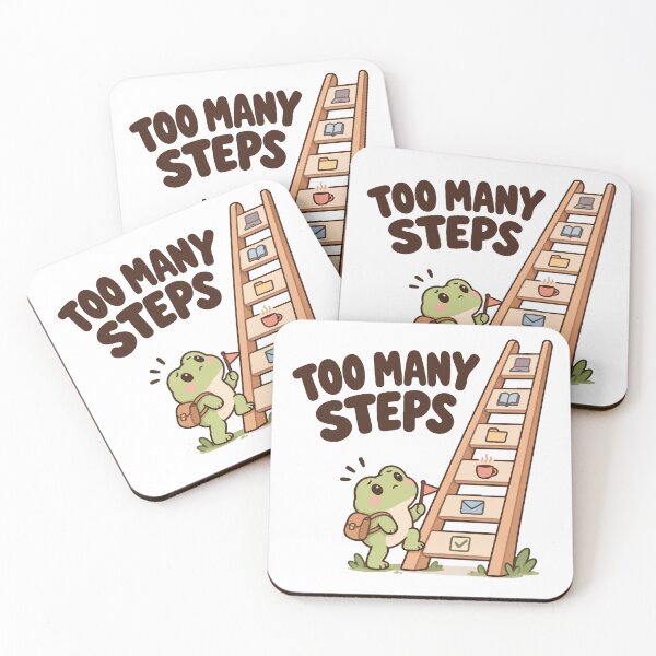 Item preview, Too Many Steps – ADHD Executive Dysfunction Humor designed and sold by CleanDecor.