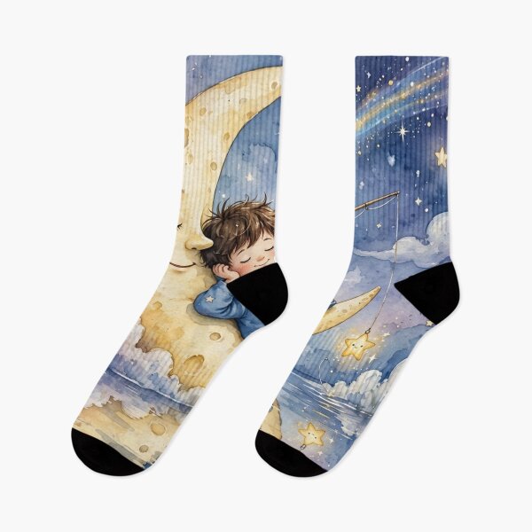 Item preview, Fishing Stars from the Moon. Dreamy Night Adventure. designed and sold by Deepsleepstudio.