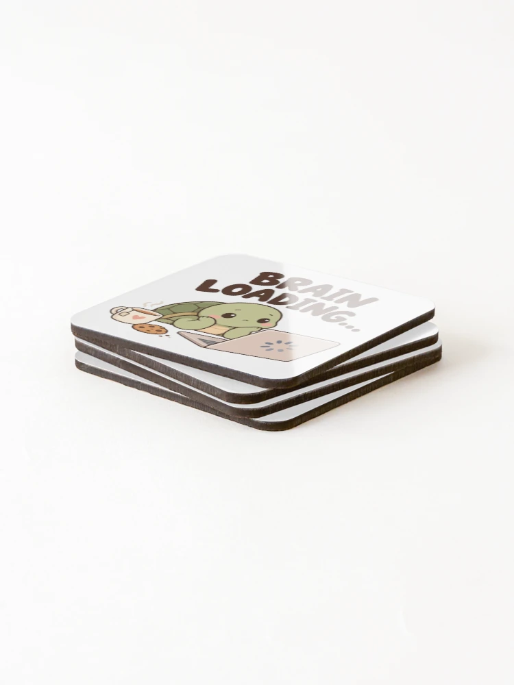 Thumbnail 4 of 5, Coasters (Set of 4), Brain Loading… – Relatable ADHD Humor designed and sold by CleanDecor.
