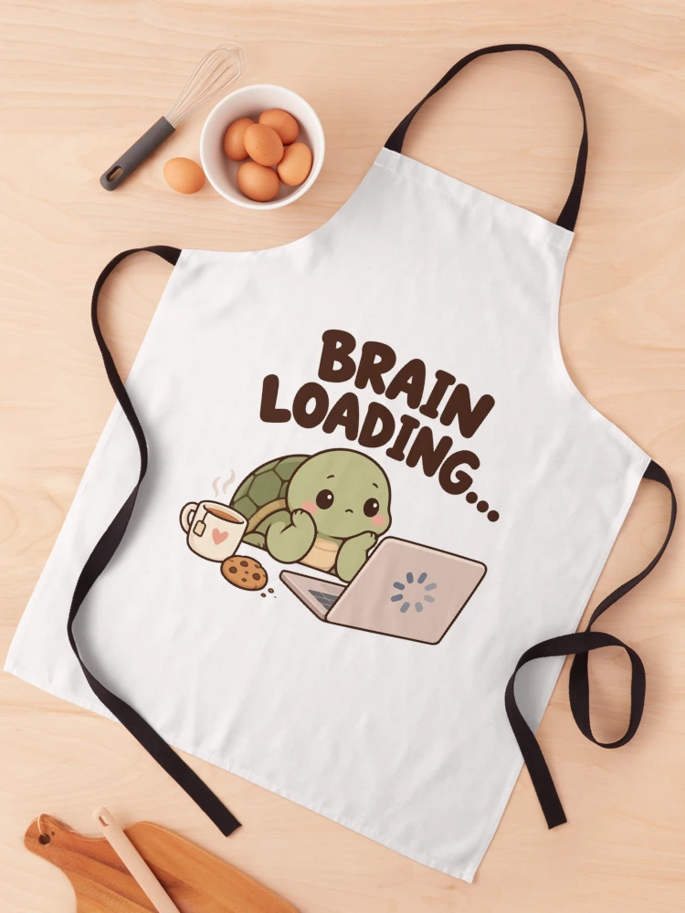 Thumbnail 1 of 6, Apron, Brain Loading… – Relatable ADHD Humor designed and sold by CleanDecor.