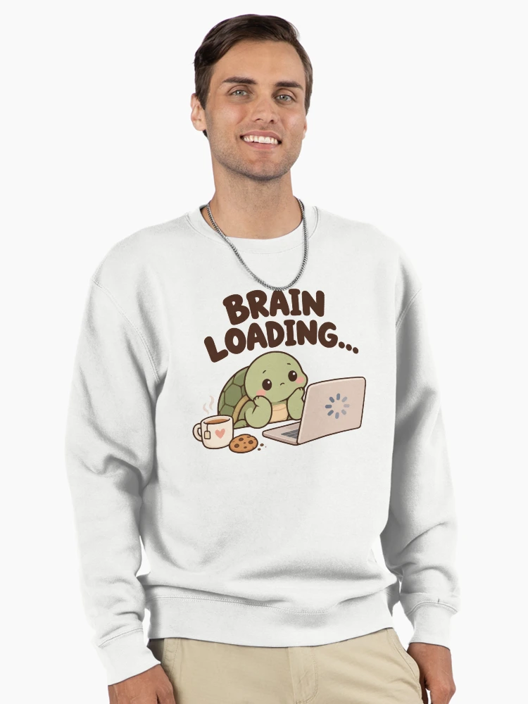 Thumbnail 2 of 6, Pullover Sweatshirt, Brain Loading… – Relatable ADHD Humor designed and sold by CleanDecor.