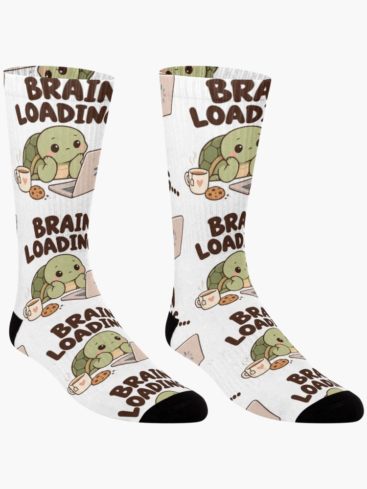 Thumbnail 3 of 5, Socks, Brain Loading… – Relatable ADHD Humor designed and sold by CleanDecor.