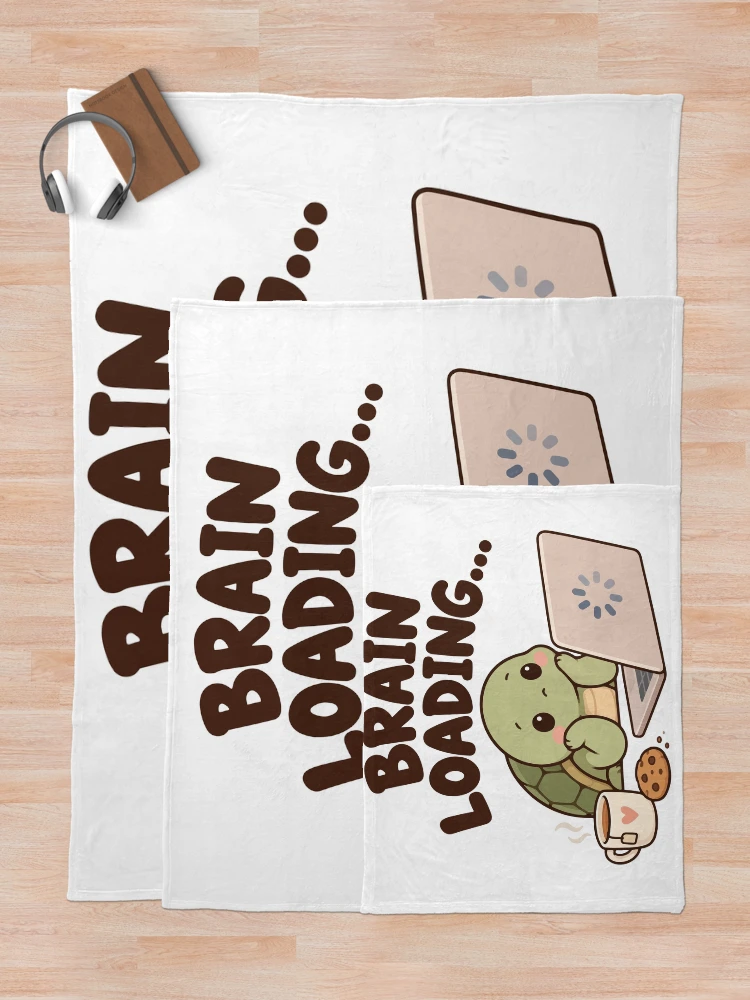Thumbnail 5 of 6, Throw Blanket, Brain Loading… – Relatable ADHD Humor designed and sold by CleanDecor.