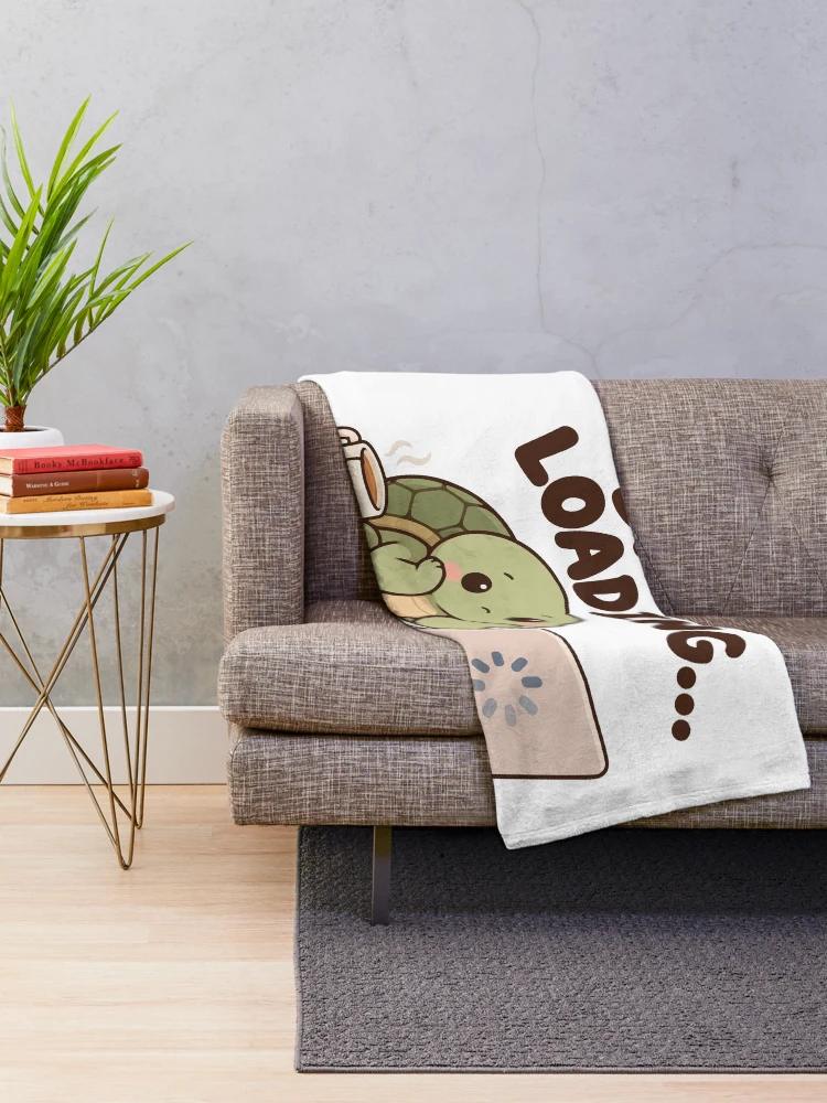 Thumbnail 2 of 6, Throw Blanket, Brain Loading… – Relatable ADHD Humor designed and sold by CleanDecor.