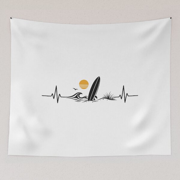 Item preview, Surfboard Ocean Waves Sunset Minimalist designed and sold by Crunchy-Sante.