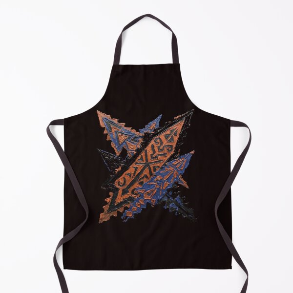 Item preview, Arte con diseño tribal de punta de lanza polinesia en naranja y azul designed and sold by LayercraftArt.