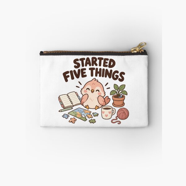 Item preview, Started Five Things – ADHD Executive Dysfunction Humor designed and sold by CleanDecor.