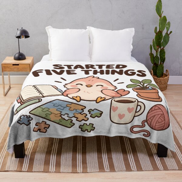 Item preview, Started Five Things – ADHD Executive Dysfunction Humor designed and sold by CleanDecor.