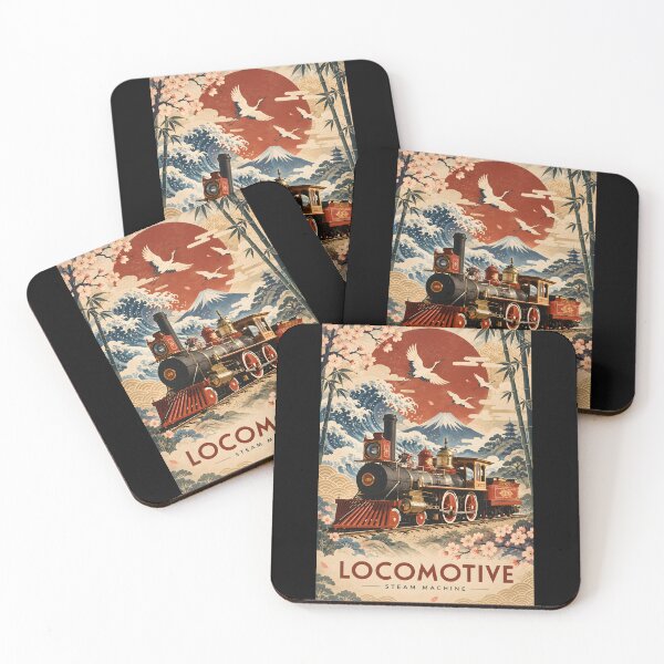 Item preview, Locomotive Japanese Retro Art designed and sold by Durro.