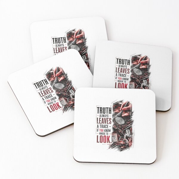 Item preview, Truth Always Leaves A Trace - Forensics & Criminology Quote Sticker designed and sold by Nicolae-SCROCIOB-Shop.
