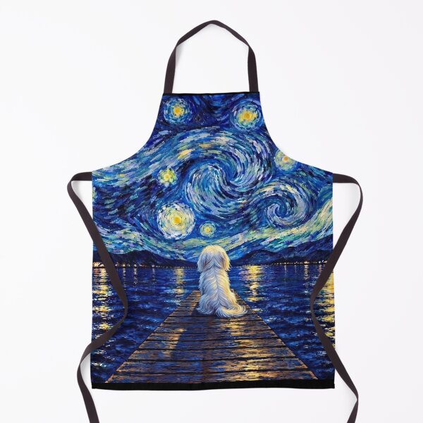 Item preview, Funny Maltese Starry Night Painting Bridge Star Mom Dad Kids designed and sold by FurryHavenPH.