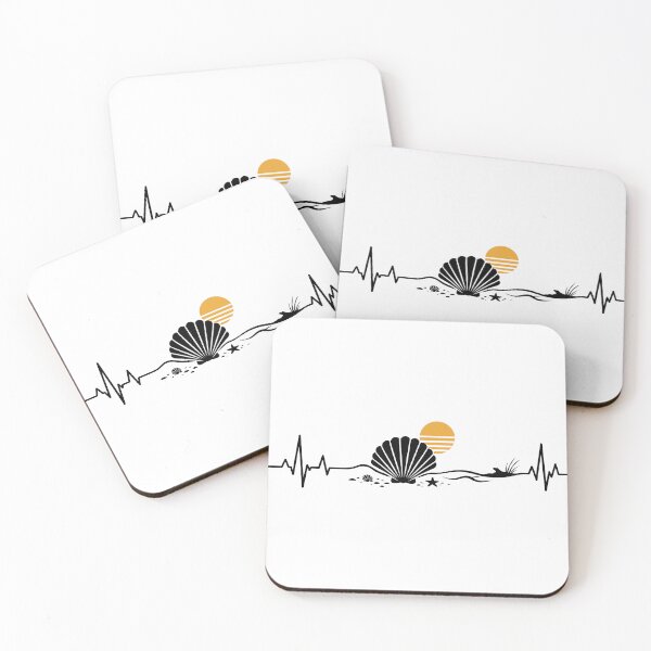 Item preview, Coastal Seashell Sunset Minimalist Ocean Art designed and sold by Crunchy-Sante.