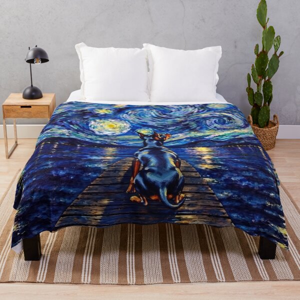 Item preview, Funny Manchester Terrier Starry Night Painting Bridge Star Mom Dad Kids designed and sold by FurryHavenPH.