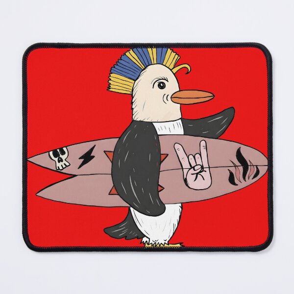 Item preview, Rock And Roll Surfer Penguin designed and sold by niwooderia.