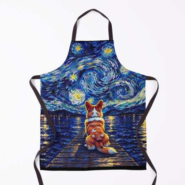 Item preview, Funny Mismarked Red Corgi Starry Night Painting Bridge Star Mom Dad Kids designed and sold by FurryHavenPH.