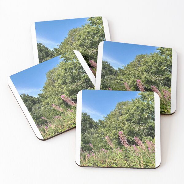 Item preview, Pink Rosebay Willowherb Wildflowers – Blue Sky and Summer Countryside Photography designed and sold by ThatSurreyLife.
