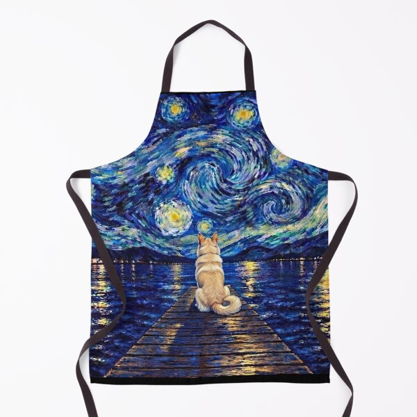 Item preview, Funny Norwegian Buhund Starry Night Painting Bridge Star Mom Dad Kids designed and sold by FurryHavenPH.