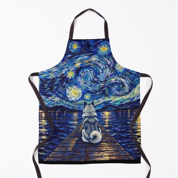 Item preview, Funny Norwegian Elkhound Starry Night Painting Bridge Star Mom Dad Kids designed and sold by FurryHavenPH.