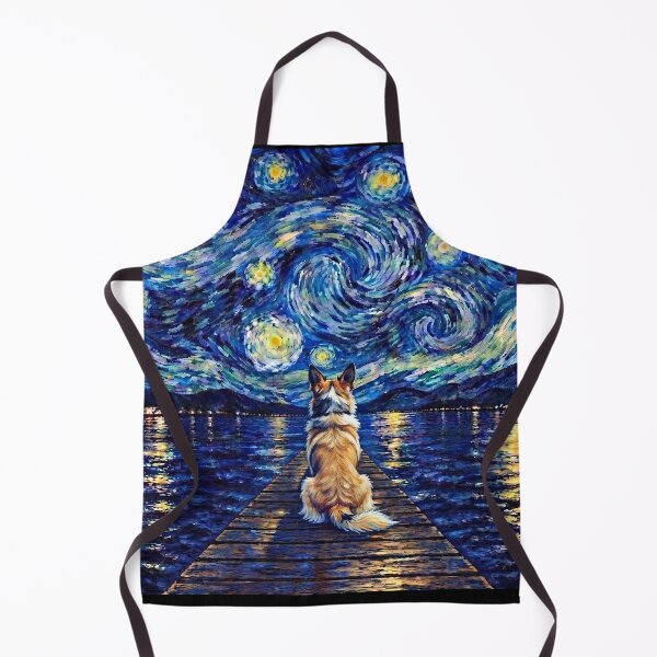Item preview, Funny Norwegian Lundehund Starry Night Painting Bridge Star Mom Dad Kids designed and sold by FurryHavenPH.