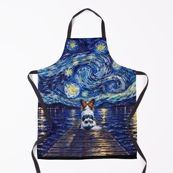 Item preview, Funny Papillon Starry Night Painting Bridge Star Mom Dad Kids designed and sold by FurryHavenPH.
