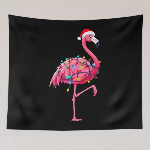 Item preview, Christmas Flamingo With Lights designed and sold by Wild-Misfits.