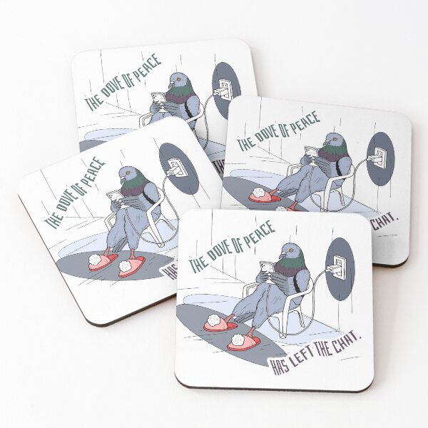 Item preview, Pigeon on Smartphone | The Dove of Peace Has Left the Chat. designed and sold by DaliMustache.