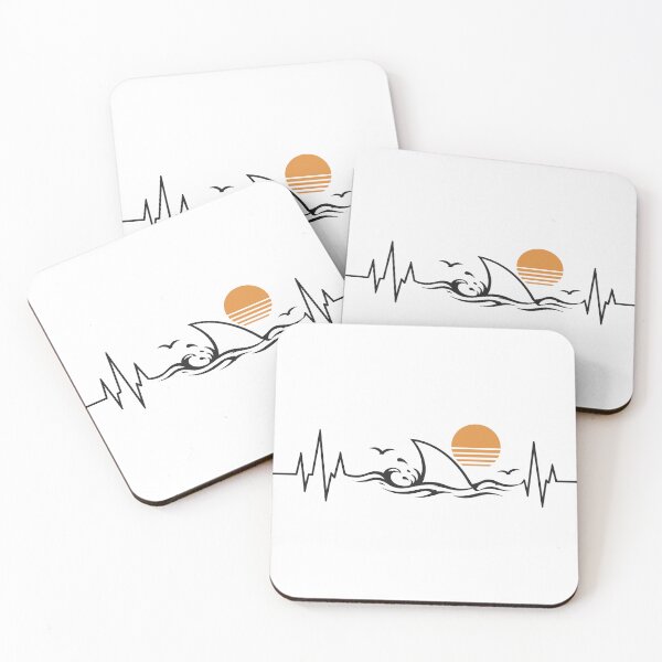 Item preview, Shark Fin Ocean Waves Sunset designed and sold by Crunchy-Sante.
