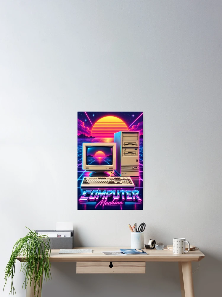 Thumbnail 2 of 3, Poster, Computer Synthwave designed and sold by Durro.