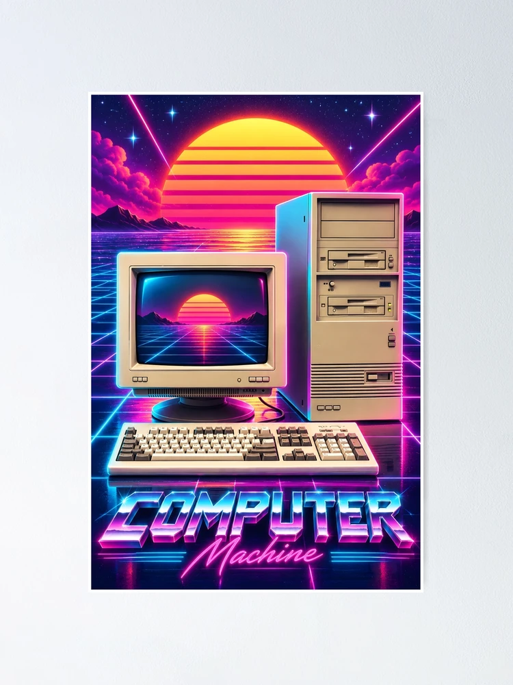Thumbnail 1 of 3, Poster, Computer Synthwave designed and sold by Durro.