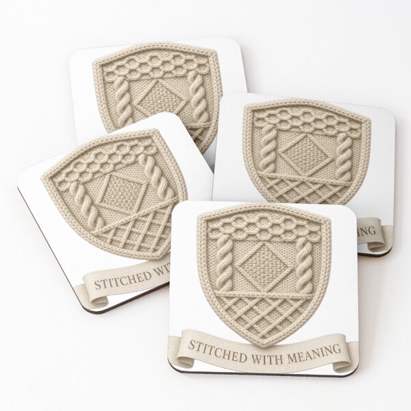 Item preview, Stitched With Meaning Aran Cable Crest designed and sold by Freckled-Monkey.