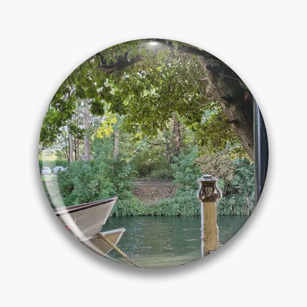 Item preview, Traditional River Boats on the Thames – Peaceful English Riverside Scene designed and sold by ThatSurreyLife.