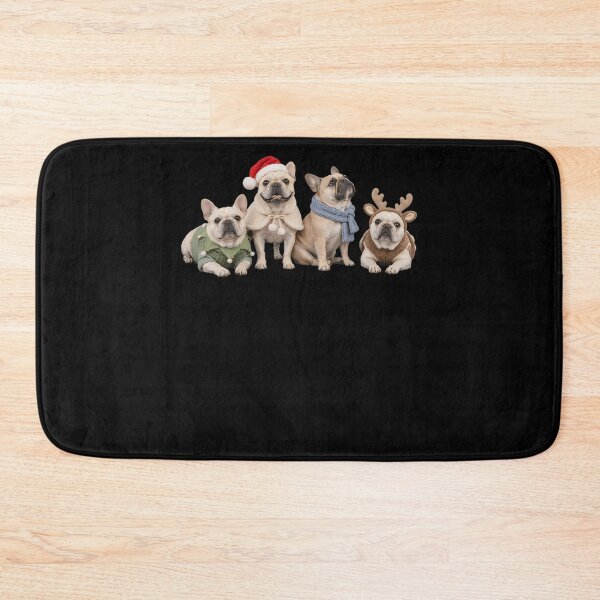 Item preview, Cute French Bulldogs In Christmas Costumes designed and sold by Wild-Misfits.