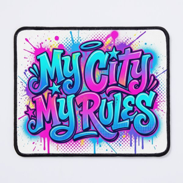 Item preview, My City My Rules Colorful Graffiti Typography designed and sold by Poldi89.
