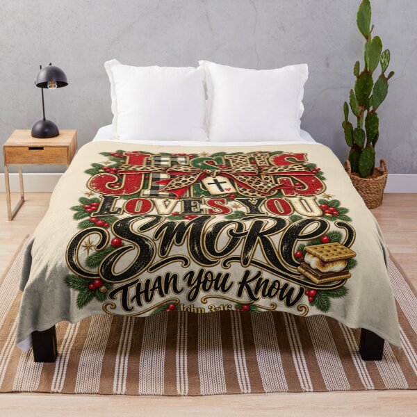 Item preview, Jesus Loves You Smore Christmas Leopard Bow John 3 16 Faith Art designed and sold by AmiGraph.
